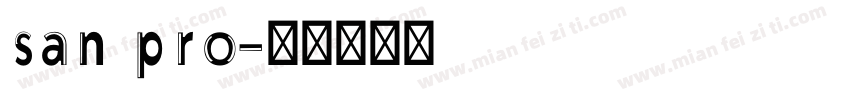 san pro字体转换